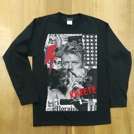 RARETE (ラルテ)  デビットボーイ コラージュ ブラック 長袖Tシャツ
