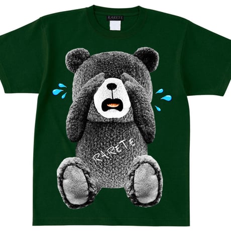 RARETE (ラルテ)  泣いちゃった！ 【グレイ】 Tシャツ フォレストグリーン