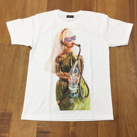 RARETE (ラルテ)   水タバコ 人形 タトゥー  Tシャツ  ホワイト  星柄 star