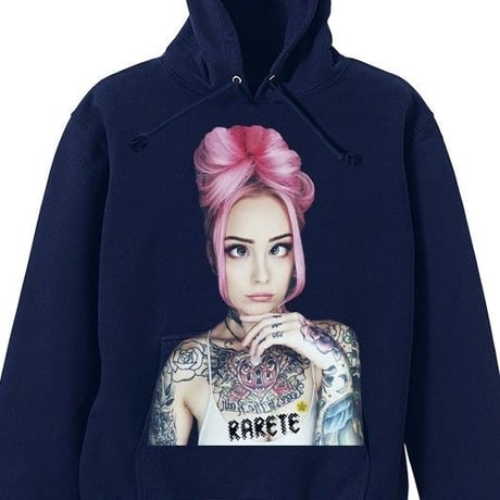 RARETE (ラルテ) 　girl　Eye　Tatoo　パーカーネイビー