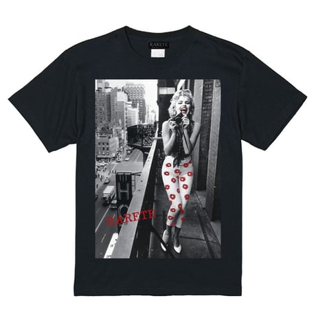 RARETE (ラルテ)   マリリンモンロー camera flour  Tシャツ ブラック