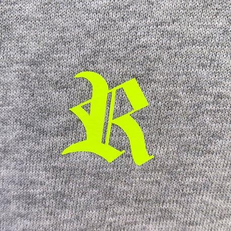 RARETE (ラルテ)  蛍光 Rogo  Raretexxx パーカー グレイ