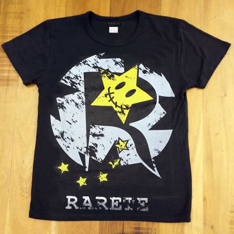 RARETE (ラルテ) ロゴ  Tシャツ スミクロ  星柄 star