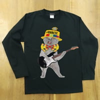 RARETE (ラルテ)  猫 ギター  ブラック  長袖Tシャツ