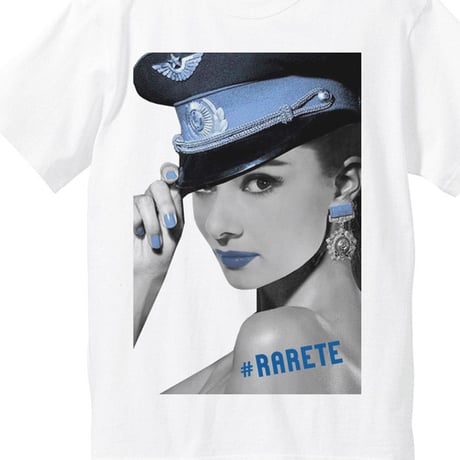 RARETE (ラルテ)    Hepburn ブルー Tシャツ  ホワイト