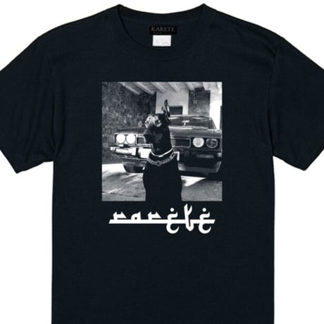 RARETE (ラルテ)  ドーベルマン Car ブラック  Tシャツ