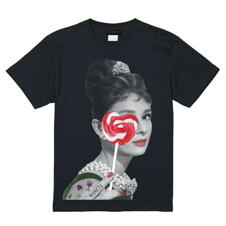 RARETE (ラルテ)    Hepburn キャンディー ハート　Tシャツ  ブラック