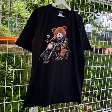 RARETE (ラルテ) テディベア  Teddy bear バイク Tシャツ