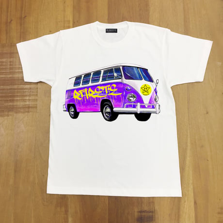 RARETE (ラルテ)   BUS グラフィック  Tシャツ  ホワイト  星柄 star