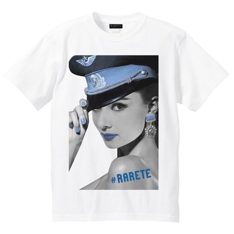 RARETE (ラルテ)    Hepburn ブルー Tシャツ  ホワイト