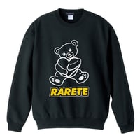 RARETE (ラルテ)   テディベア ハート む~~~~　トレーナー ブラック