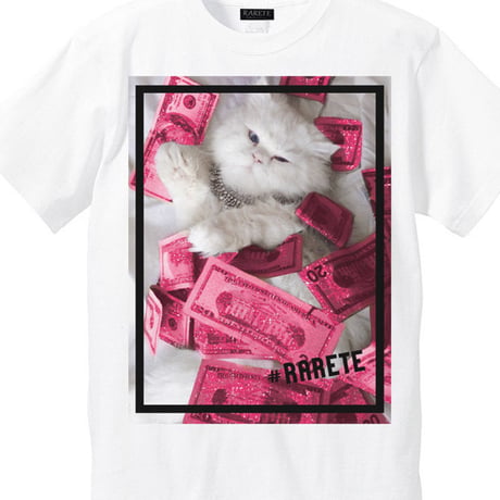 RARETE (ラルテ) Cat  money Tシャツ ホワイト