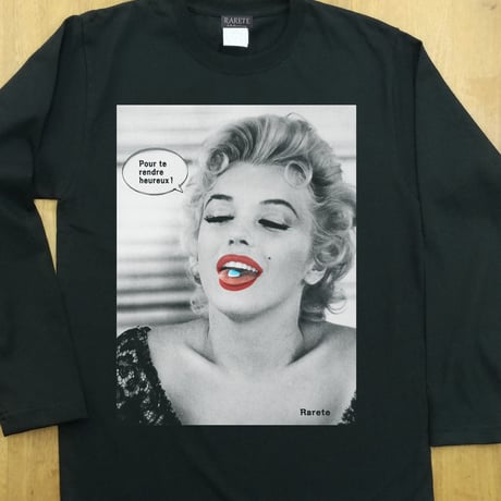 RARETE (ラルテ) マリリンモンロー Blue candy  ブラック 長袖Tシャツ