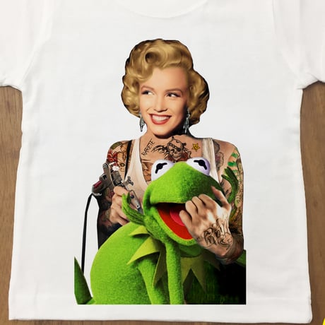 RARETE (ラルテ)  マリリンモンロー Frog Tシャツ ホワイト 星柄 star （Kids）