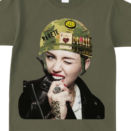 RARETE (ラルテ)  Miley combat helmet Tシャツ アーミーグリーン