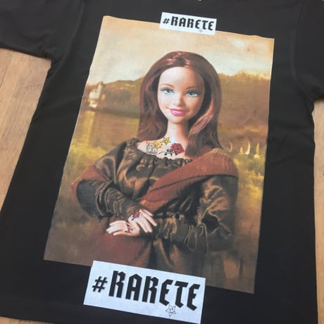 RARETE (ラルテ)    モナリザ　人形　Tシャツ  ブラック   星柄 star