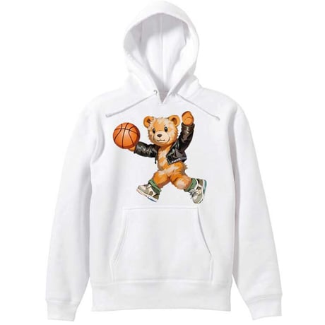 RARETE (ラルテ)  basketball テディベア Teddy bear  パーカーホワイト