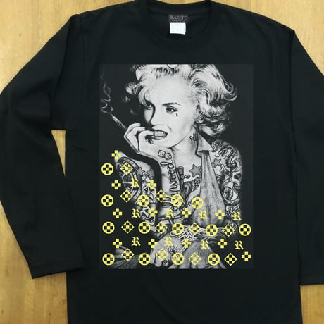 RARETE (ラルテ)  マリリンモンロー モノ ブラック  長袖Tシャツ