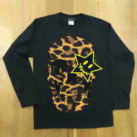 RARETE (ラルテ) ヒョウ柄 ドクロ スカル Tシャツ ブラック  長袖Tシャツ