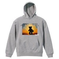 RARETE (ラルテ)  Teddy bear　silhouette　basketball　テディベア シルエット　バスケ スエット パーカー 油絵