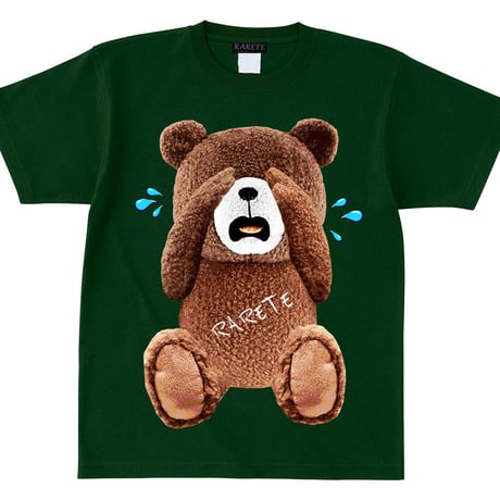 RARETE (ラルテ)  泣いちゃった！ 【茶色】 Tシャツ フォレストグリーン