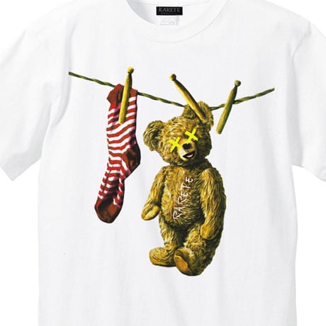 RARETE (ラルテ)  洗濯された！ テディベア  Tシャツ ホワイト