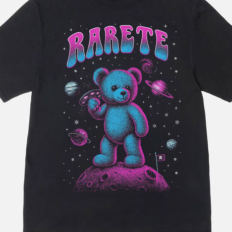 RARETE (ラルテ) テディベア Teddy bear  宇宙到来 Tシャツ
