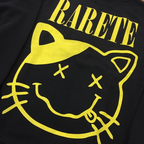 RARETE (ラルテ) cat 猫  にゃるヴァーナ  スエット ブラック  星柄 star（裏パイル)