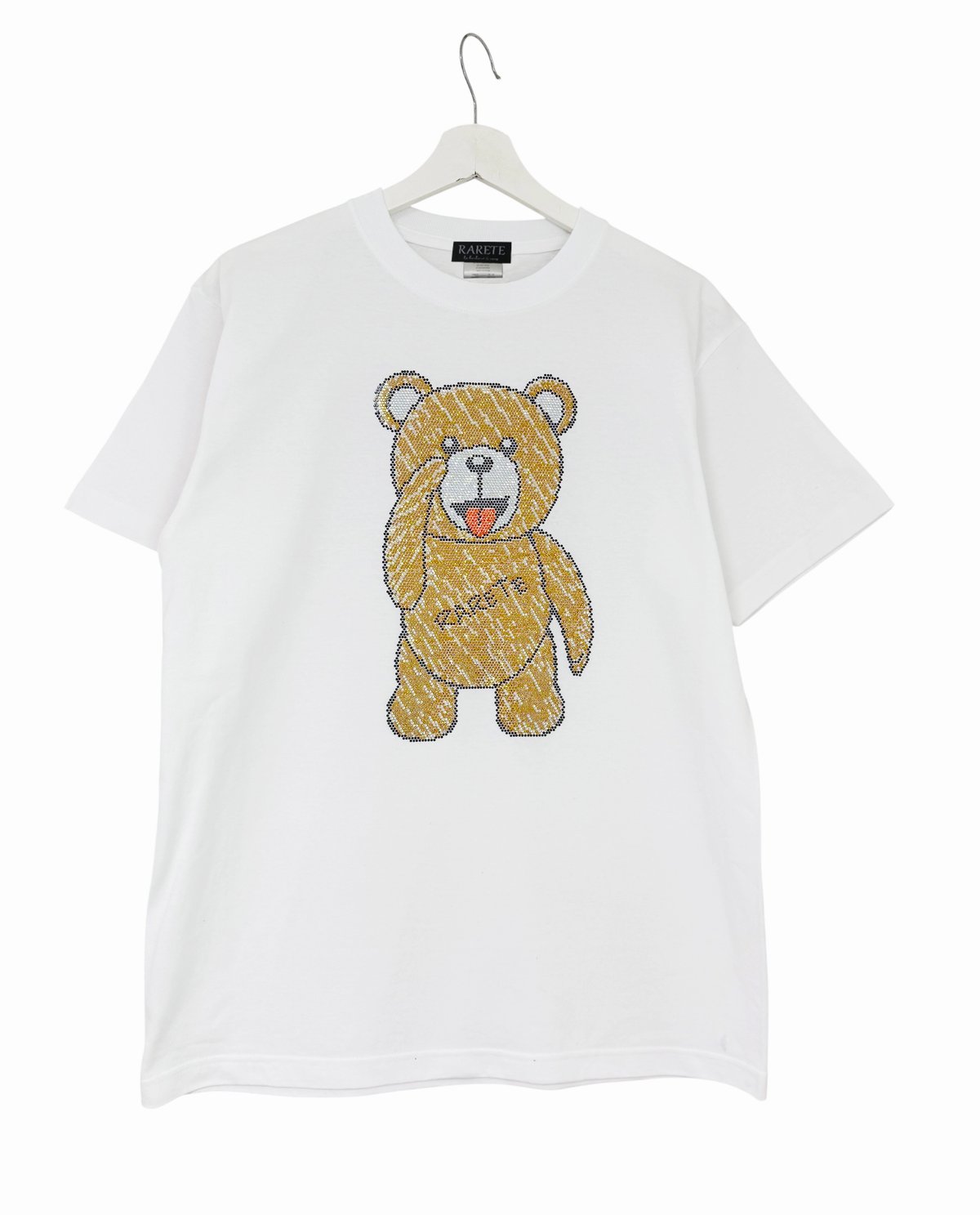 RARETE (ラルテ) テディベア あっかんベー ラインストーン Tシャツ