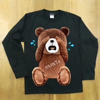 RARETE (ラルテ) 泣いちゃった! 【茶色】テディベア ブラック  長袖Tシャツ