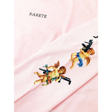 RARETE (ラルテ) 天使 gun Arm ライトピンク  長袖Tシャツ
