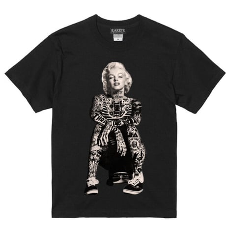 RARETE (ラルテ)　マリリンモンロー スケボー タトゥー  Tシャツ
