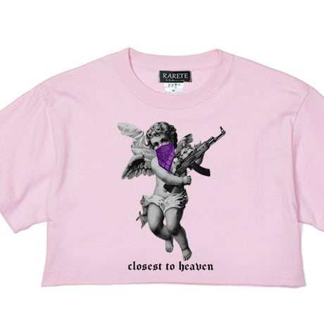 RARETE (ラルテ)  closest to heaven 天使 GAN Tシャツ Short レディース ライトピンク