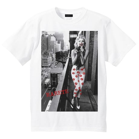 RARETE (ラルテ)   マリリンモンロー camera flour  Tシャツ ホワイト