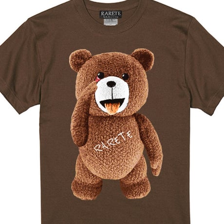 RARETE (ラルテ)  テディベア あっかんベー！【茶色】ブラウン Tシャツ