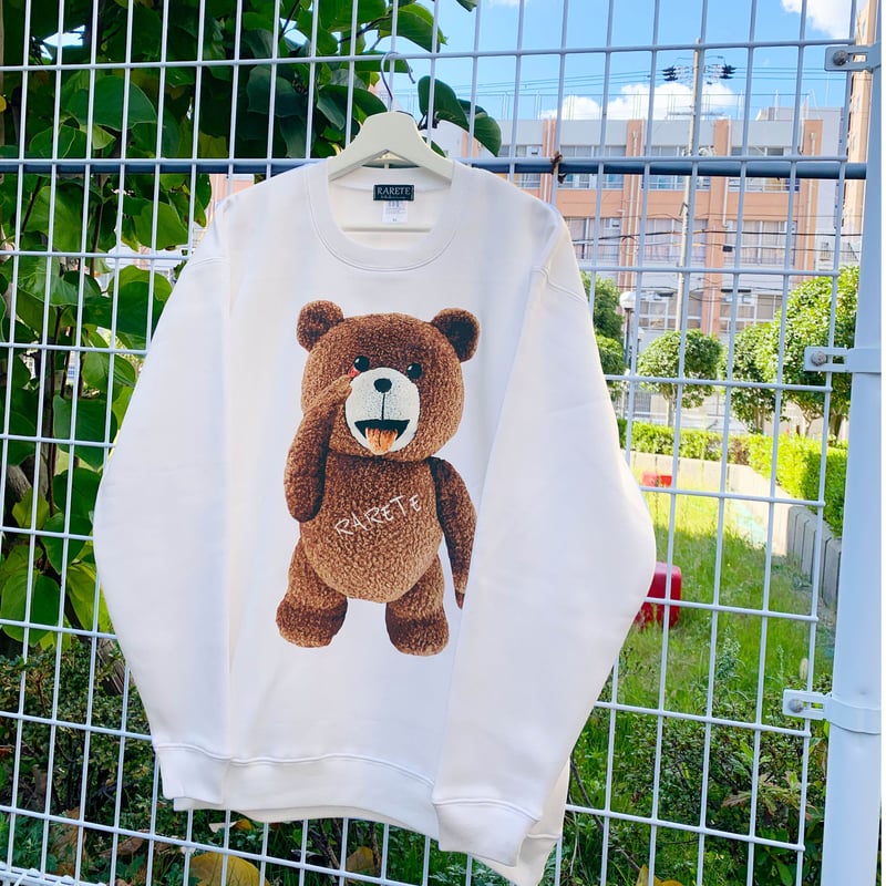 ベルドアベア ラッテテディ RARETE (ラルテ) テディベア あっかんベー！ホワイト トレーナー