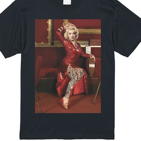 RARETE (ラルテ)    マリリンモンロー Party Dress　Tシャツ ブラック