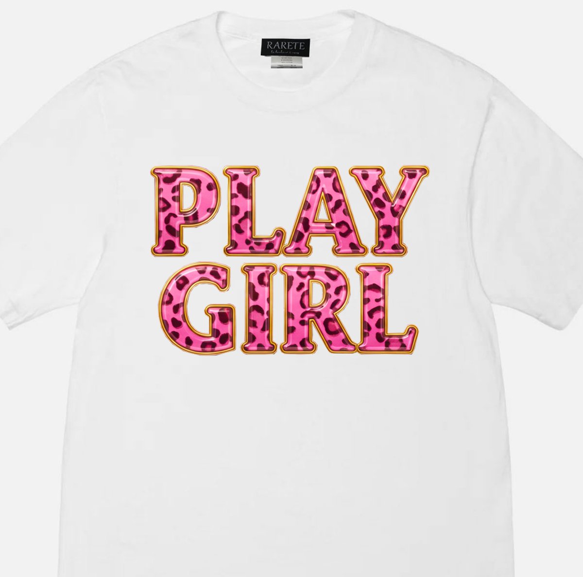 RARETE (ラルテ) PLAY GIRL ヒョウ柄 ピンク Tシャツ | Rarete ラルテ