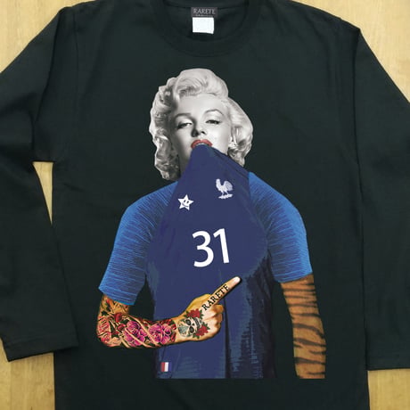 RARETE (ラルテ)  マリリンモンロー トラ フランス ブラック  長袖Tシャツ