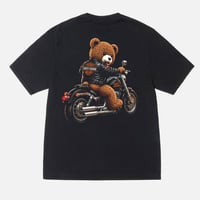RARETE (ラルテ) テディベア  Teddy bear バイク バックプリント Tシャツ