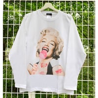 RARETE (ラルテ) マリリンモンロー キャンディー　長袖Tシャツ ホワイト　ロンT