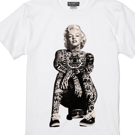 RARETE (ラルテ)　マリリンモンロー スケボー タトゥー  Tシャツ
