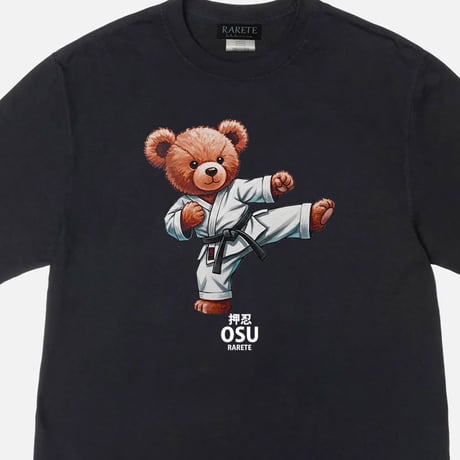 RARETE (ラルテ) テディベア Teddy bear 押忍 Osu Tシャツ