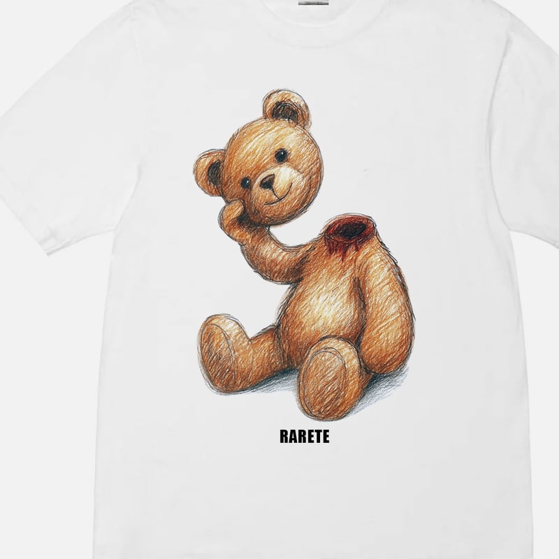 RARETE (ラルテ) テディベア Teddy bear 色鉛筆 ラフ 首取れた Tシャツ