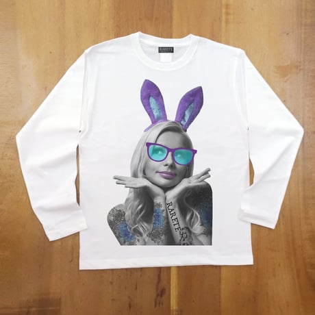 RARETE (ラルテ) バニー タトゥー サングラス   ホワイト  長袖Tシャツ