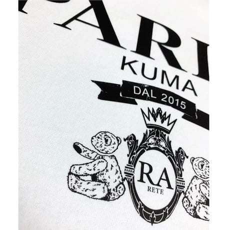 RARETE (ラルテ) PARIPI エンブレム　長袖Tシャツ ホワイト　ロンT