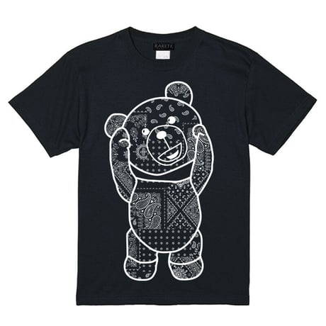 RARETE (ラルテ)   テディベア バンダナ ブラック  Tシャツ