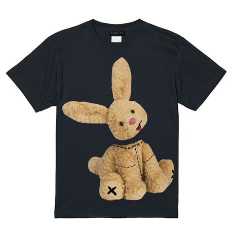 RARETE (ラルテ)  ウサギ も 首取れた！  ブラック  Tシャツ