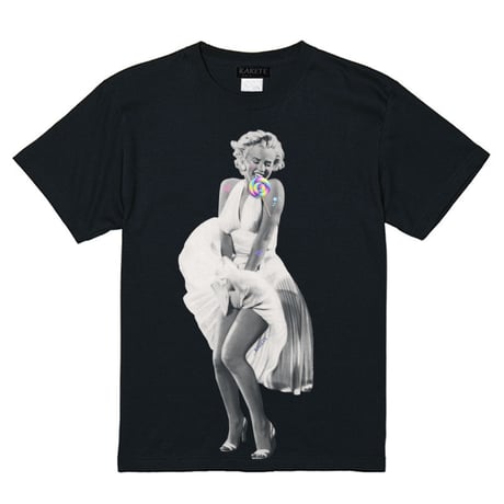 RARETE (ラルテ)    マリリンモンロー white ドレス キャンディー  Tシャツ  ブラック