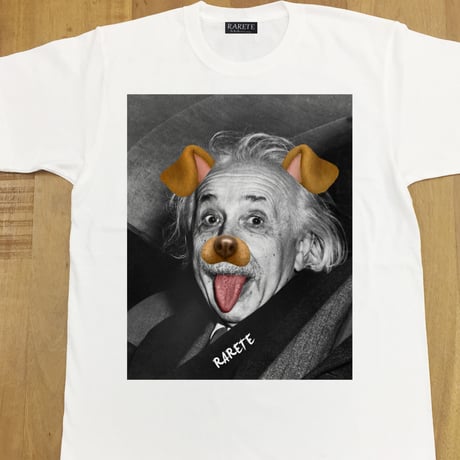 RARETE (ラルテ)    アインシュタイン  アプリ　Tシャツ ホワイト  Tシャツ 星柄 star